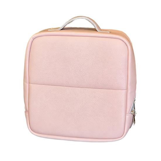 

Standing Cosmetic Bag Stand-up Travel Makeup Bag Toiletry Organizer with Multiple Compartments for Women Vacation Business Trips Daily Use рожевий