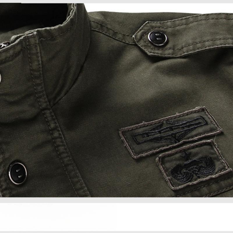 Outdoor Spring and Autumn Jacket Men's Military Style Pure Cotton Coat Men's Clothing
