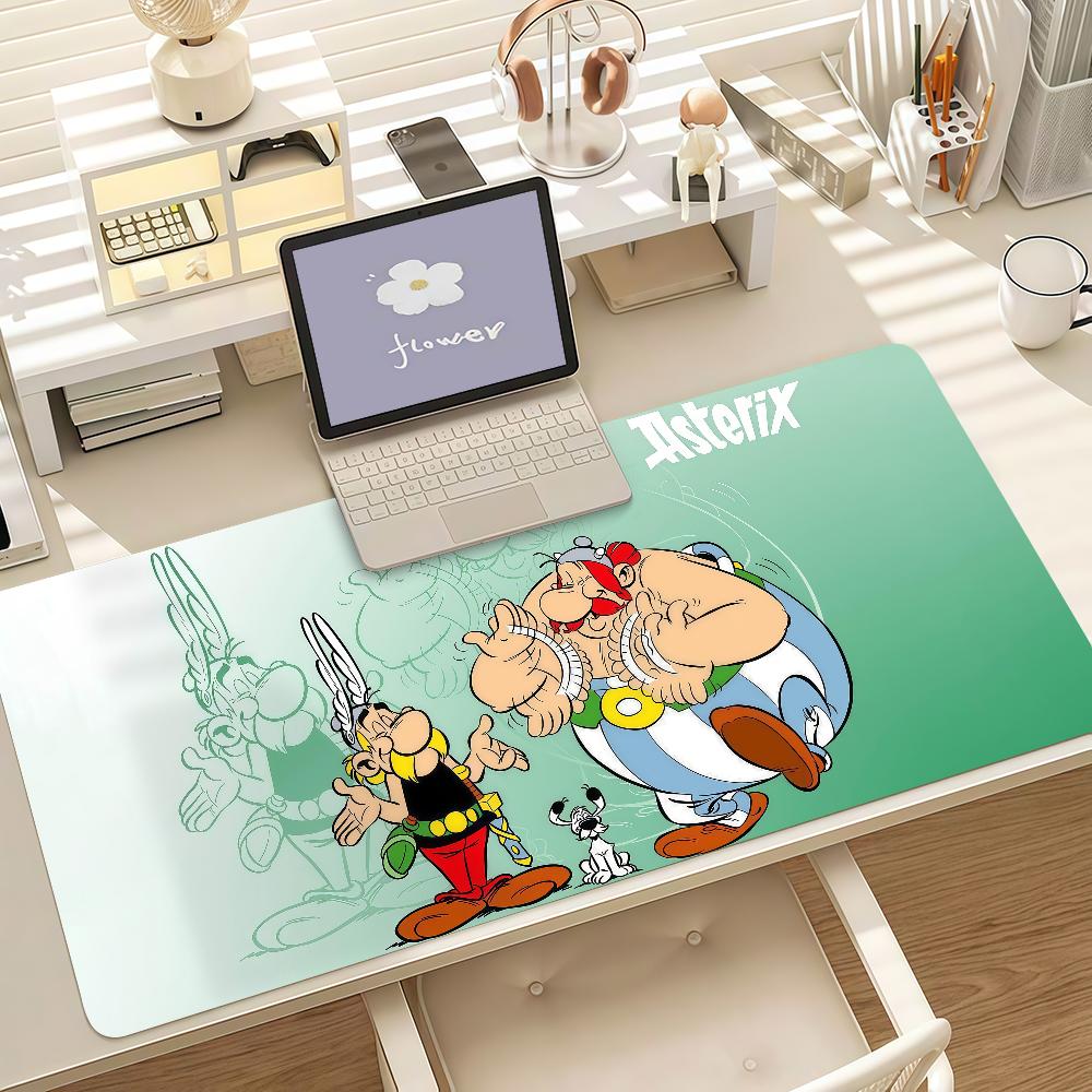 A-Asterix E-Et Obelix Manga Mouse Pad Anti Slip Rubber Edge Locked Thickened Laptop Gaming Desk Mat