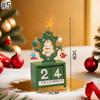 Wooden Christmas Tree Calendar Christmas Party Children's Gift Countdown Christmas Eve Gift Wooden Desktop Calendar Ornament