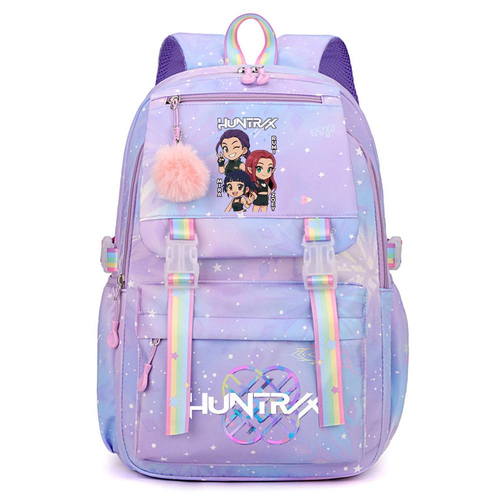 Anime K-Pop Lovci démonů Potištěný Velkokapacitní Vodotěsný Batoh Teenger Studentská Dívka Chlapec Školní taška Taška na knihy Dámská Vodotěsná Cestovní taška Ruksak