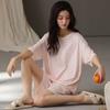 Black and white striped cool pajamas women's summer thin modal short-sleeved shorts casual wear loungewear suit
