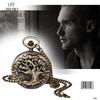 Antique Pocket Watch Pendant Necklace with Analog and Retro Bronze Design with a Last Days of Life Tree Fashion Accessory Display, Waterproof, Lid,