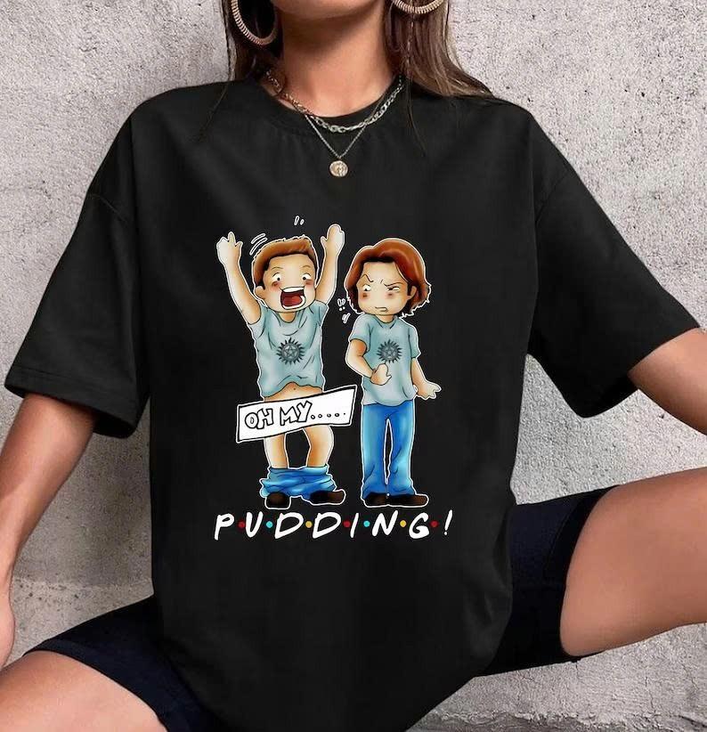 Vintage Pudding Funny TV Series Trendy Winchester Graphic Custom Unisex T-Shirt