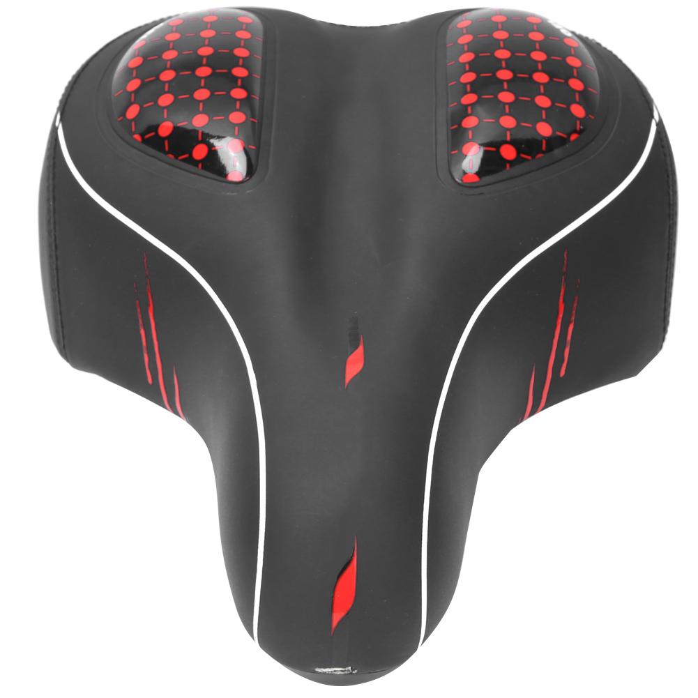 Velké měkké sedlo na kolo Náhradní cyklistický doplněk pro horské koločervené Velké sedlo bez otvorů (pevný)
