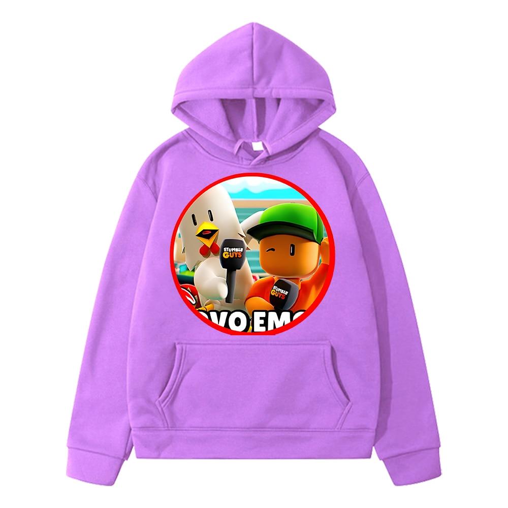 Stumble Guys Anime Hoodie Fleece Sweatshirt Kinderkleidung Mädchen Jungen Y2K Sudadera Herbst Freizeitjacke Pullover Kinderkleidung