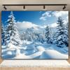 Winter Wonderland Christmas Background Fabric Suitable for Home Decoration Outdoor Display and Photography Studio Use
