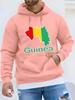 Men Guinea Flag Map Hoodie Black Oversized Patriotic African Country Graphic Pullover Streetwear Sweatshirt Autumn Winter