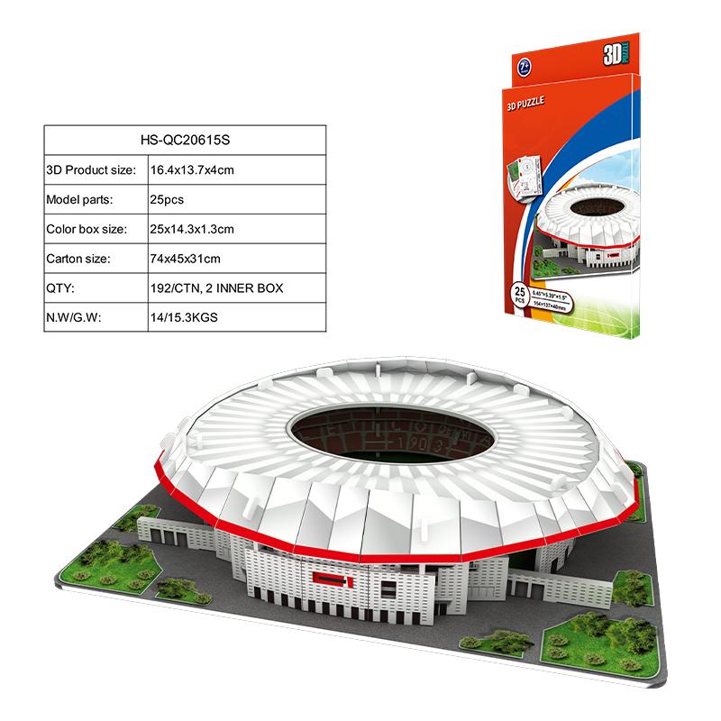 Creative DIY 3D Paper Puzzle Football Field Stadium Assembled Model Educational Toys Jigsaw Puzzle For Kids Fans Gifts