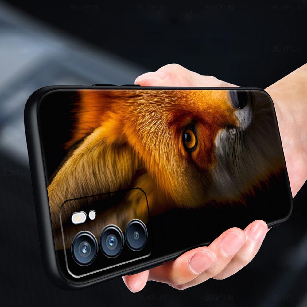 Red Fox Phone Case For Oppo Reno 13 12 11 10 7 F Find X5 X6 A98 A80 A79 A78 A57 A54 A31 A17 Pro 5G Soft TPU Cover Fundas Capas