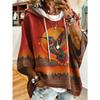 Bedruckter europäischer und amerikanischer großer Retro-Mayen-Kolibri ethnischer Stil bedruckter Kapuzenpullover
