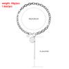 European and American Jewelry Geometric Thick Chain OT Buckle Round Black and White Fritillary Collarbone Chain Simple Personalized Necklace