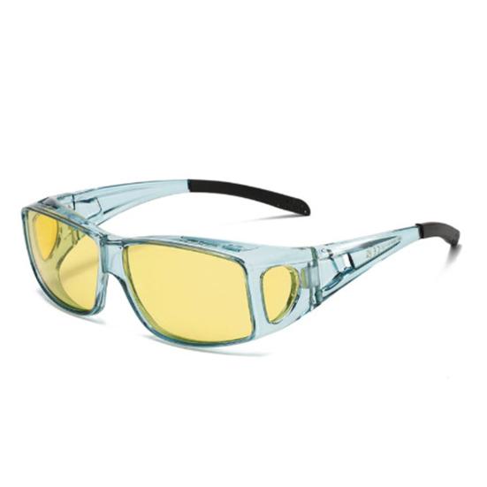 Night Vision Glasses Polarized Night Driving Glasses Anti-Glare Fit Over Sunglasses for Men Women UV Protection Visual Fatigue Relief
