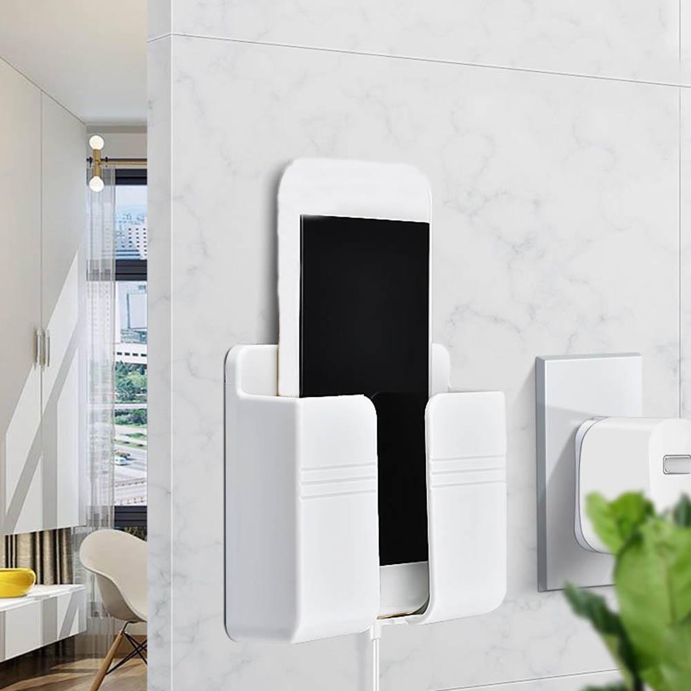 Punch-free Bracket Remote Control Mobile Phone Charging Wall-mounted Box Wall-mounted Storage Box Mobile Phone Storage Rack