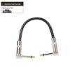 JOYO Electric Guitar & Bass Audio Cable - Black Leather Braided, Noise Reduction Connection