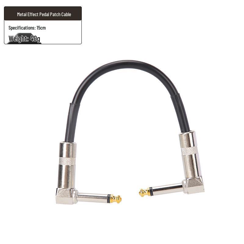 JOYO Electric Guitar & Bass Audio Cable - Black Leather Braided, Noise Reduction Connection