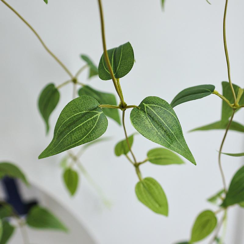 Artificial Decorative Leaves Clematis Rattan Wall Decoration Hanging Green Leaves Home Interior Green Wall
