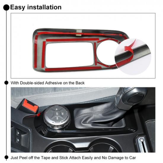 Gear Shift Panel Decoration Cover Trim For Ford Bronco  22  24 25 Black