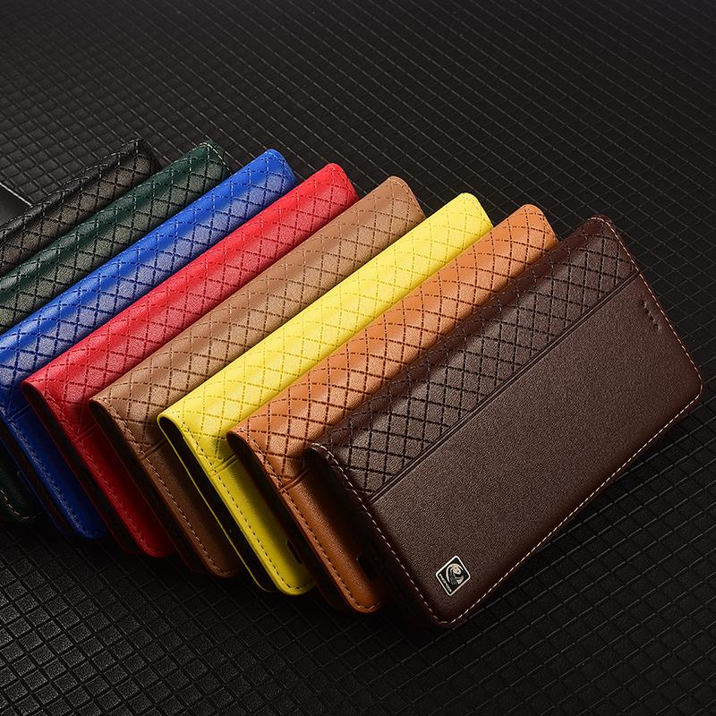 Genuine Leather Phone Case for Samsung Galaxy S26 S25 FE Ultra Plus Flip Cover with Card Wallet Holder