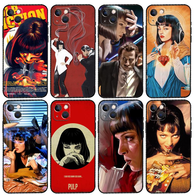 Pulp Fiction Movie Poster Phone Case For Samsung Galaxy S25 S26 Ultra S20 S21 S22 S23 S24 S10 Plus S24 FE S25 FE Cover