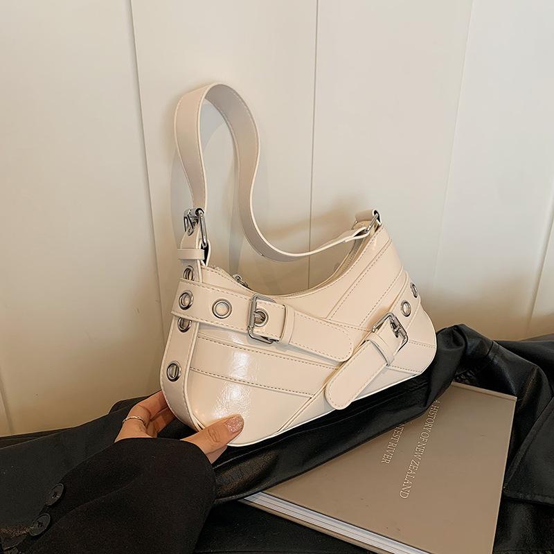 2026 new fashion niche retro Spice Girl armpit bag locomotive shoulder bag feeling baguette small bag