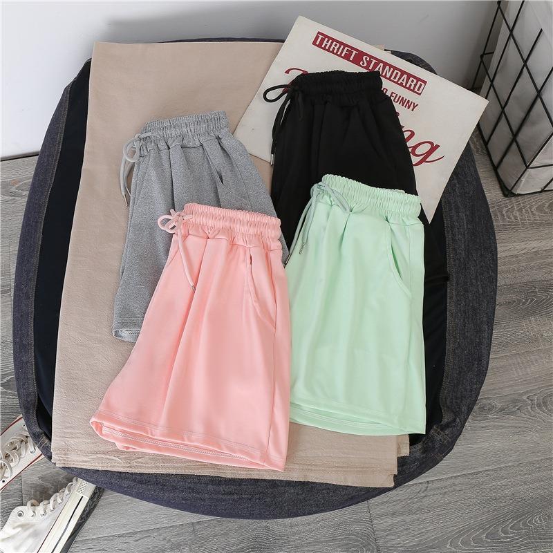 Femeii scurte de vară subțire purta talie înaltă lejeră dimensiune mare subțire picior larg A-line casual sport pantaloni scurți