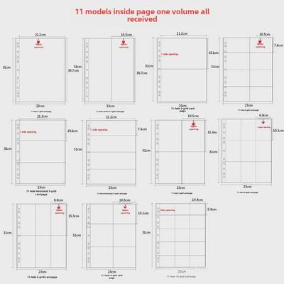 A4 Loose-Leaf Card Collection Albums for Documents, Photos, Tickets, and Postcards