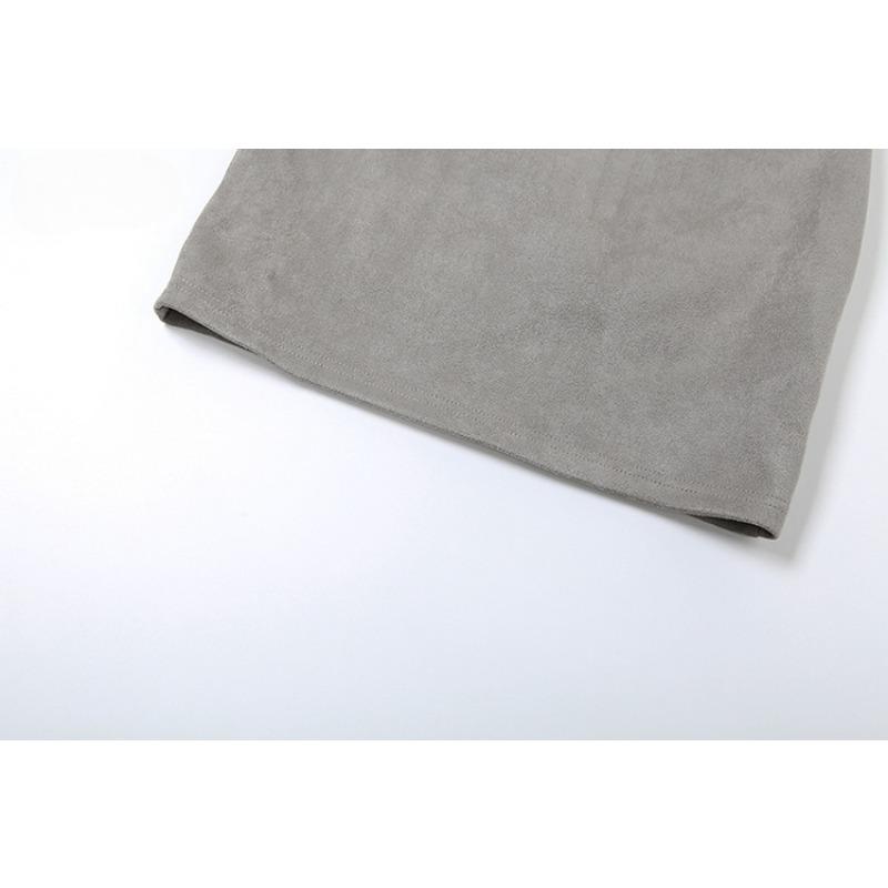 Sylcue Zimní Sestra Párty Zralé Sexy Upnuté Horké Krásné Elegantní Sladké Jemné Dámské Krátké Šedé Flokované Šaty