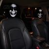 Spooky Theme Car Decoration Funny Headrest Covers, Ghost Skull Print Decorative Covers for Cars Seat Protector, Universal Breathable Auto Interior