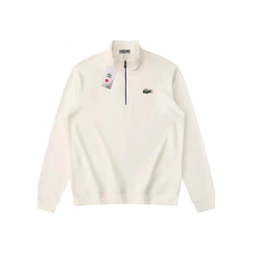 Felpa con cappuccio unisex in spugna con mezza zip ricamata e colletto alto