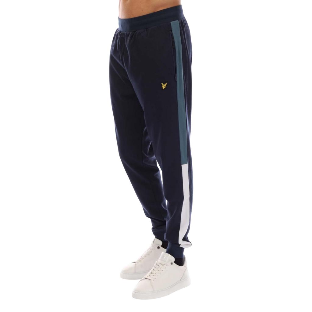 Lyle & Scott Mens Fleece Colour Block Stitched Fly Detail Jogging Bottoms