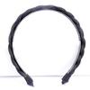 Plaited Braided Headband Hair Band Synthetic Braid with Teeth Accessories for Women Girl Wide 0.7 Inch (Natural Black)