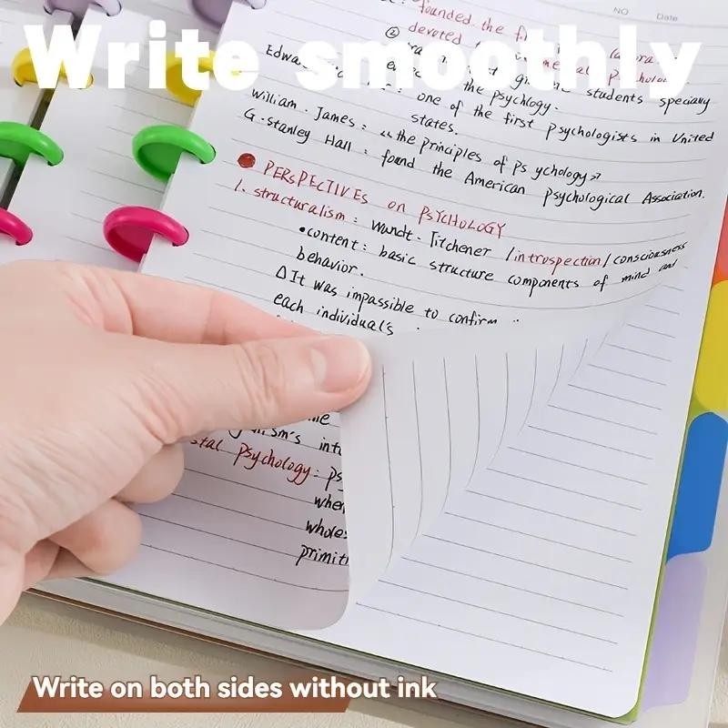 Colored Mushroom Hole Loose-Leaf Notebook | A5/A6/B5 Sizes | Reusable Refillable Binder Notebook for School & Office
