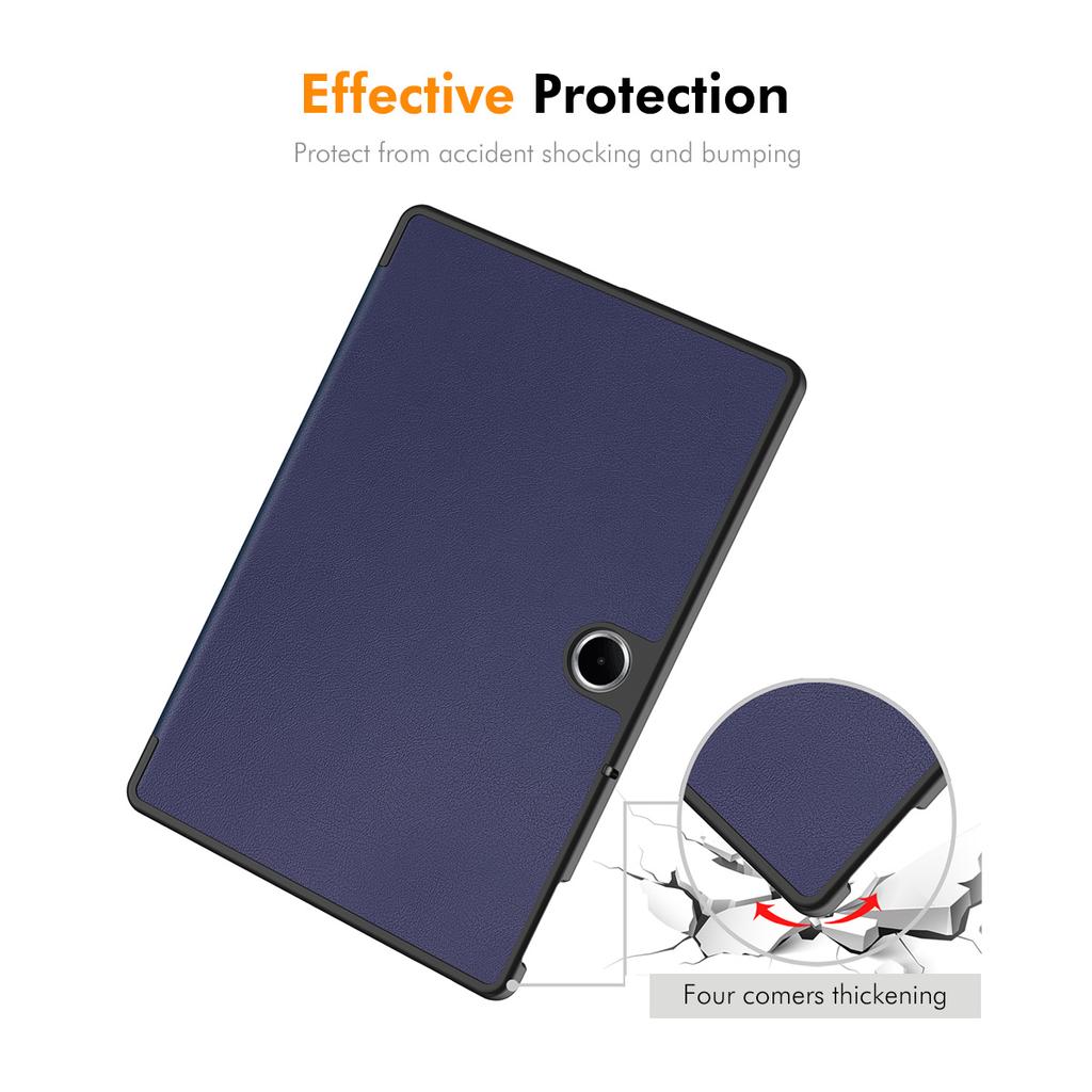 For Oppo Pad SE Trifold Stand Cover ENKAY HAT PRINCE PU Leather+PC Tablet Case with Auto Wake/Sleep
