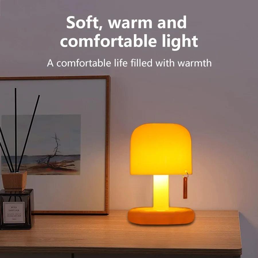 Mini Mushroom Night Light,Rechargeable LED Sunset Projection Lamp,Romantic Desktop Nightlight,Home Decor,Bedroom,Nursery,Gift
