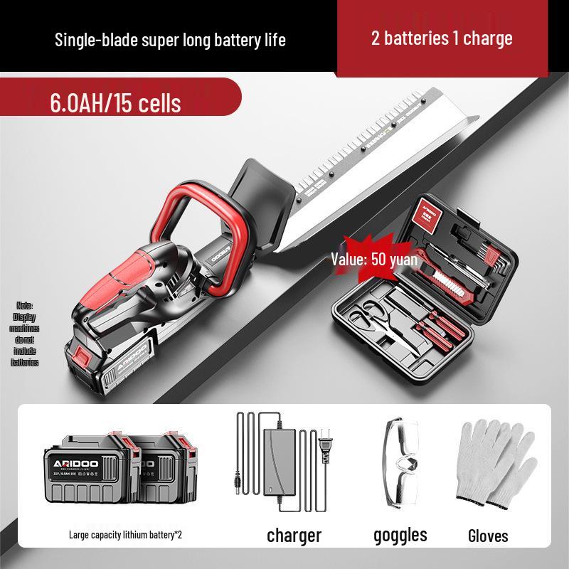 Rechargeable German Electric Hedge & Tea Tree Pruning Shears - Lithium Powered Garden Trimmer
