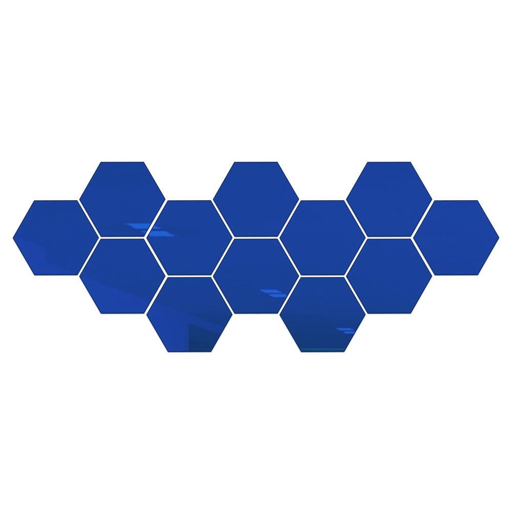 Adhesivo de Pared de Espejo Acrílico 3D Hexagonal - Decoración para Restaurante y Hogar