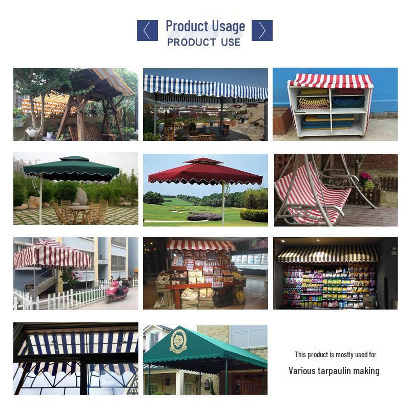 600D Oxford Stripe Waterproof Retractable Canopy Awning