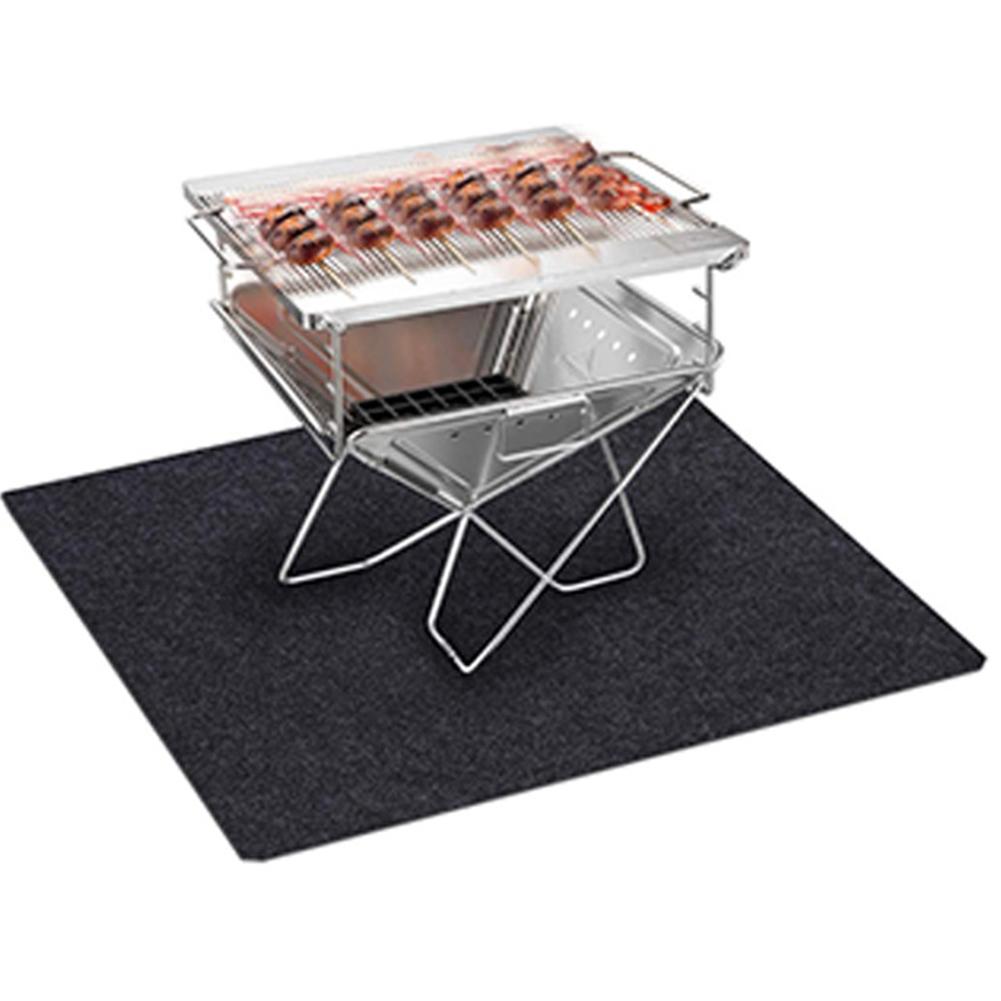Oil Resistant Grill Mat Flame Retardant Grill Mat Outdoor Cooking Fireproof Protection Large Coverage Long-lasting Performance