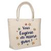 Tote Bag - PLANETEE - Eugénie - Insulated Beach Bag - Natural Jute - Printed In France