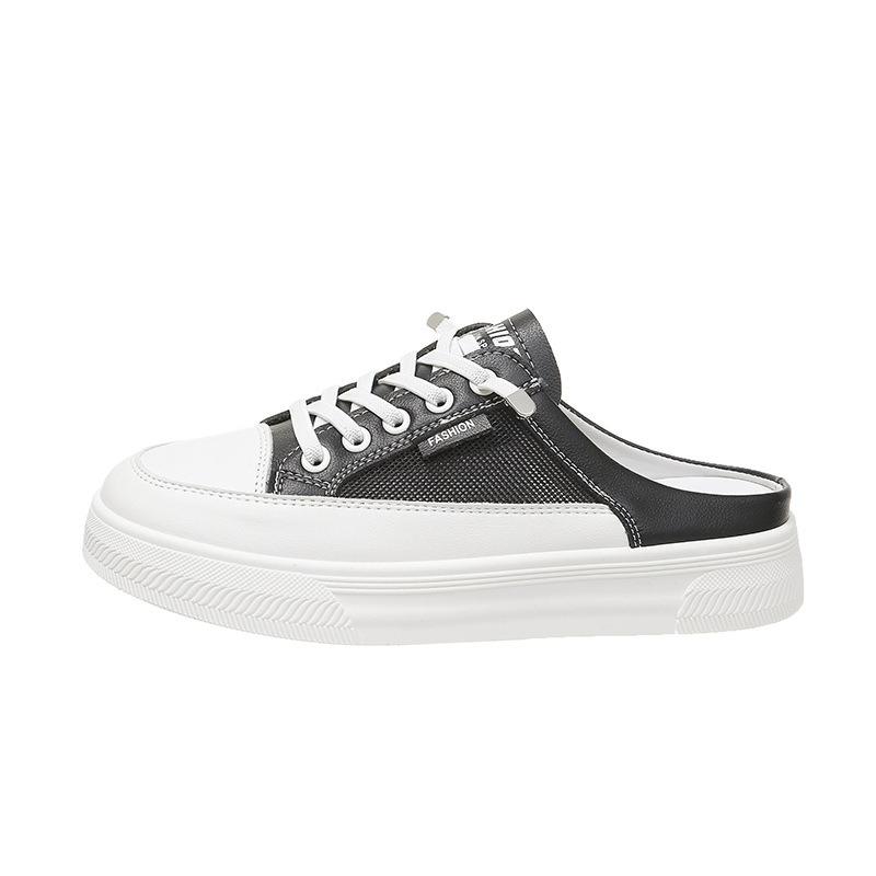 Nowe oddychające buty bez pięty, z płaskim zakryciem palców i pół-kapciem