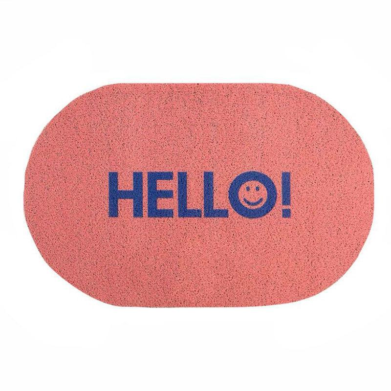 Pvc Welcome Entrance Doormat Silk Loop Anti-Slip Floor Mats For Entryway Porch Hallway Home Decor Dust Removal Carpet 40*60cm розовый
