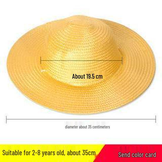 Child's DIY Painted Straw Hat Kit - Creative Art & Coloring for Kindergarten