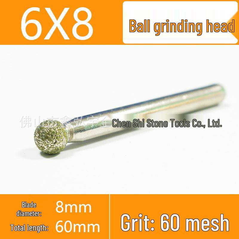 Jadeite Emerald Electroplated Diamond Grinding Head: Fine & Coarse Grit, 6-25MM Polishing Round Ball