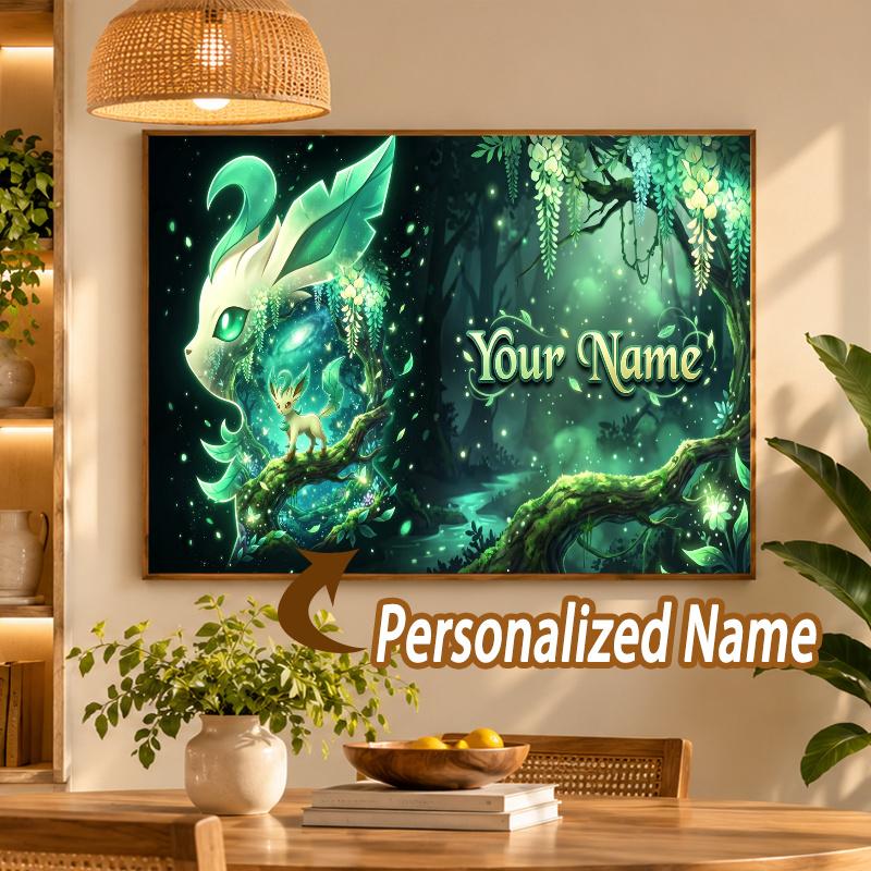 Leafeon Custom Name Diamond Painting Personalized 5D Full Drill DIY Diamond Art Home Decor