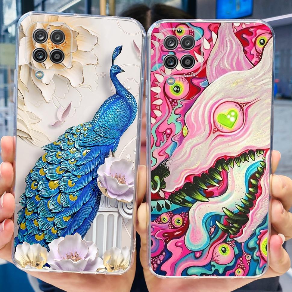 For Samsung Galaxy A12 Case Cute Fashion Patterned Cover For Samsung A 12 GalaxyA12 Soft TPU Silicone Phone Case Shell 6.5"