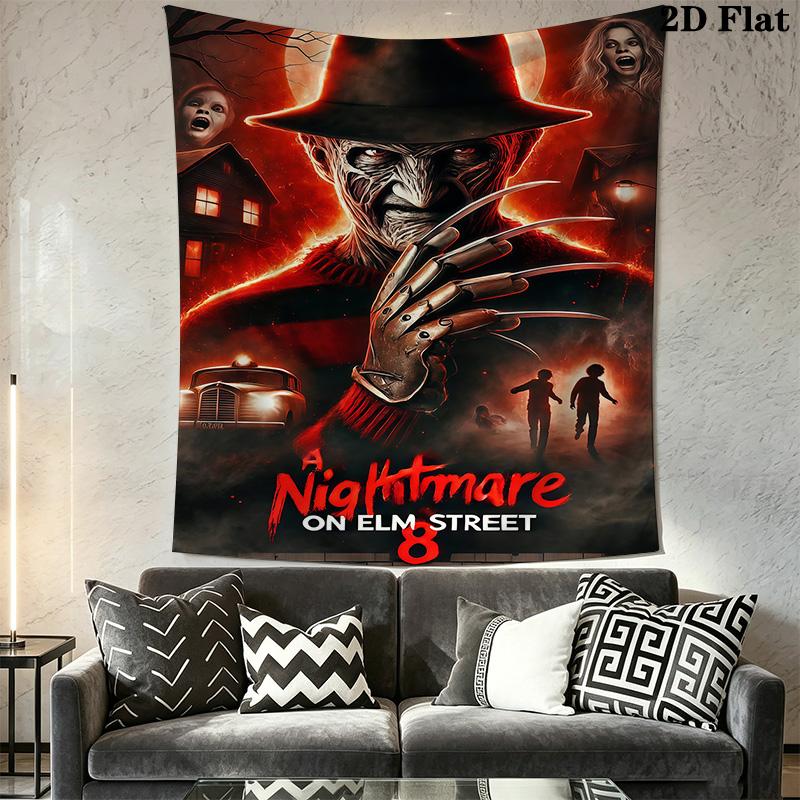 Horror Icon Tapestry Halloween Decor Tapestry Background Cloth Wallmounted Work Of Art Wall Decoration Background Cloth