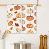 Fall Pumpkin Maple Leaves Towels, Farmhouse Autumn Pumpkin Hand Towels for Bathroom Decor, Rustic Fall Harvest Thanksgiving Dishcloths Dish Towel for