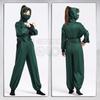 HOLOUN Ninja Rantaro Cosplay Costume, Ninjutsu Academy, Green, 6th Grade, Green with Hood, Anime Costume, Christmas, Event, Halloween, Size M