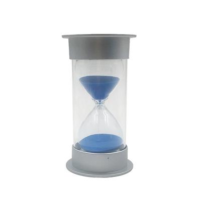 Zandloper 20 Minuten Zandloper Zandklok Zandtimer Huis Desktop Boekenplank Decoratie Kinderen Kerst Verjaardagscadeau (Zilver en blauw)